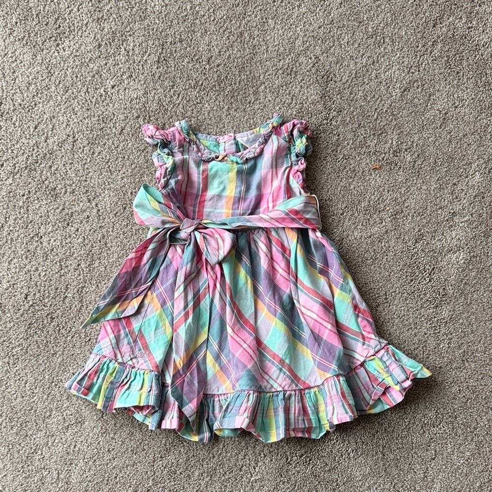 Ralph Lauren Plaid Ruffle Dress